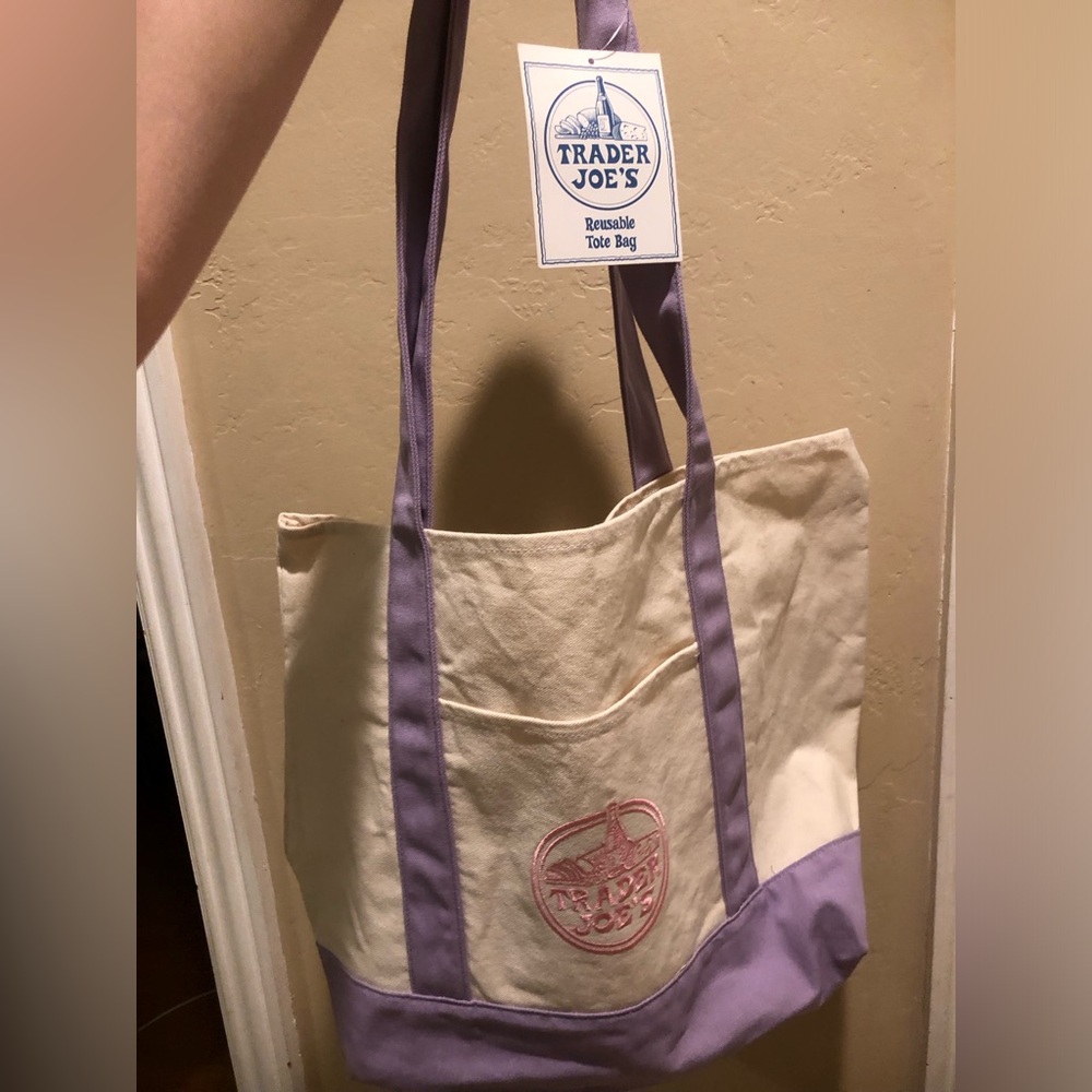 Trader Joe’s Large Lavender Reusable Tote Bag